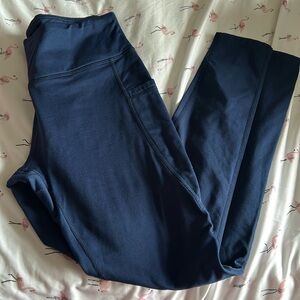 Fits T4 Sports Navy Fleece Lined Leggings - Medium